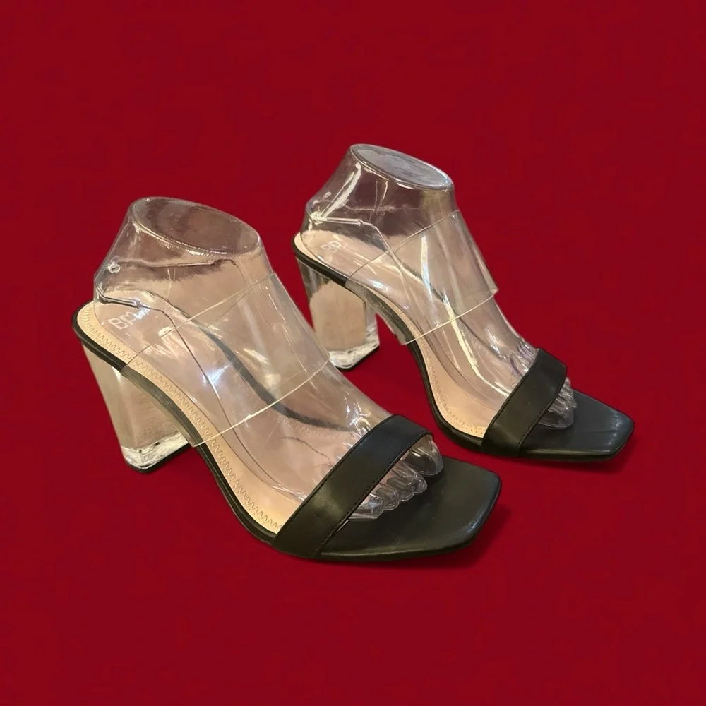 BP Clear Strap Block Heel Mule Sandals – Women’s Size 11 - Picture 4 of 10